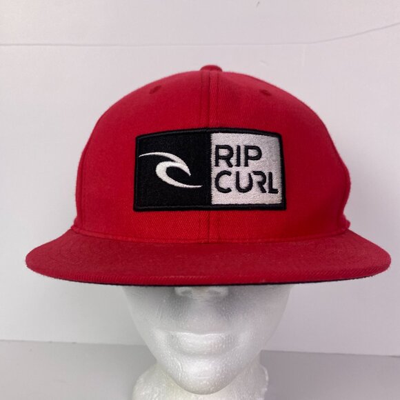 Vintage Rip Curl Hat Cap Flexfit Men's 6 7/8 - 7 1/4 Patch Red Flex Fit - Picture 3 of 10